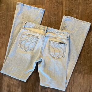 7 for all mankind light wash flare jeans
